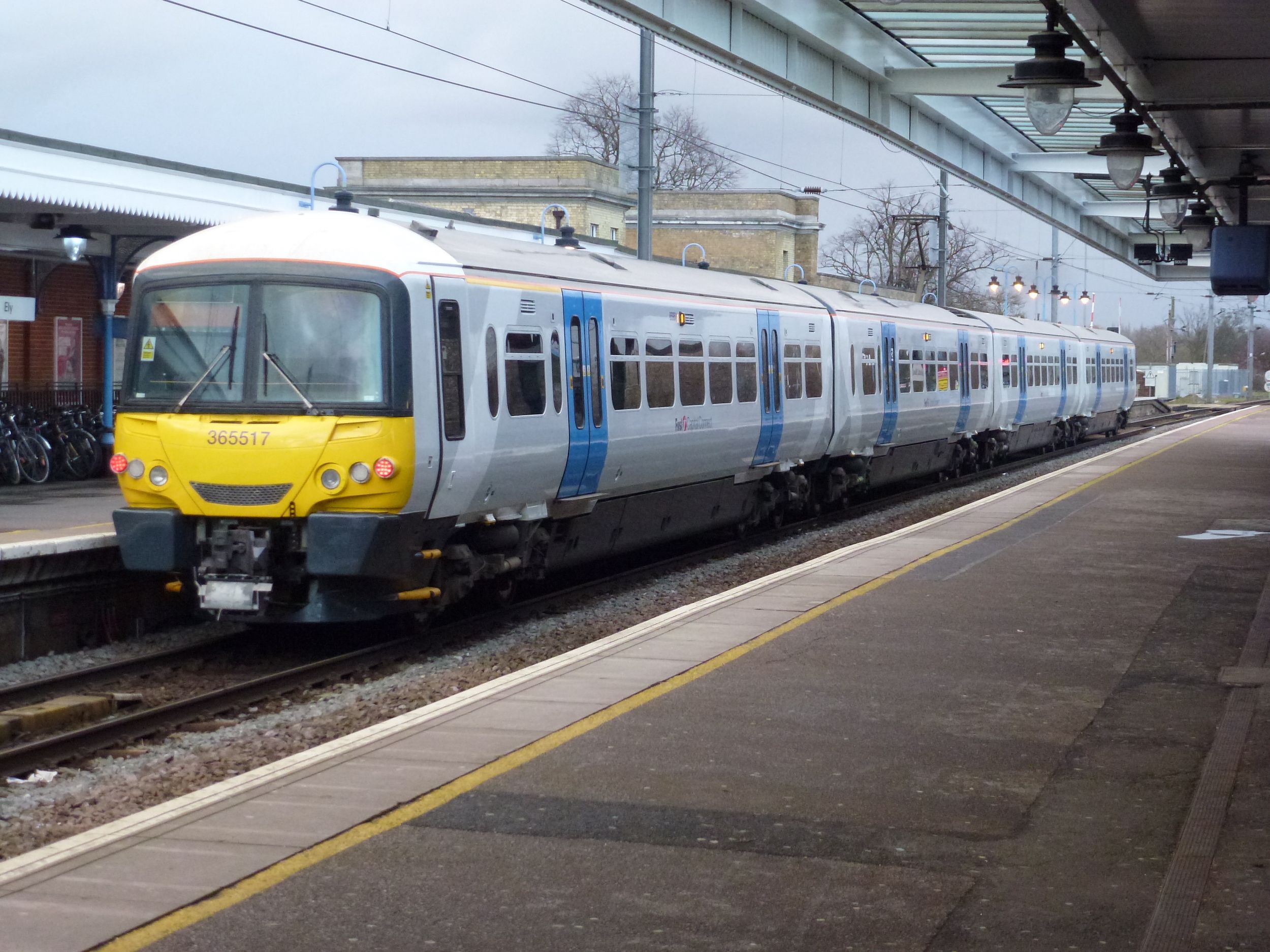 Explore East Cambs - Getting Around - image of train at train station platform